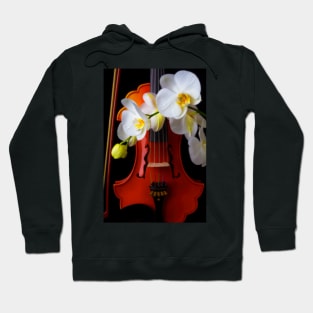 White Orchids And Baroque Violin Hoodie